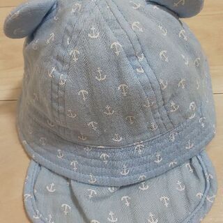 ベビー 帽子 size 44センチ 春夏用 クマ耳の画像