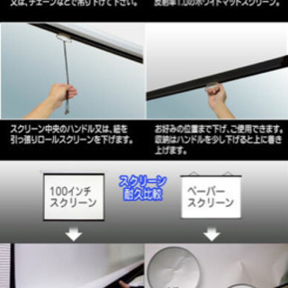 スクリーン100インチ　シアターセットも可能の画像
