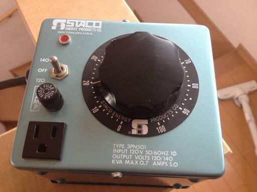 中古 STACO ENERGY PRODUTS CO. 3PN501 変圧器
