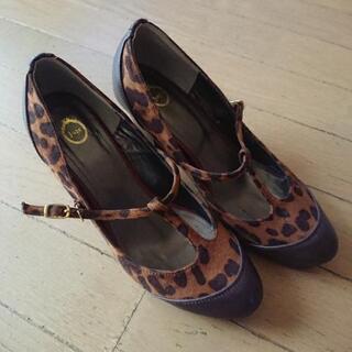 Lサイズ アニマル柄 茶色 ハイヒール