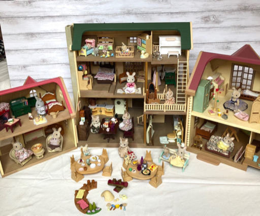 まとめて シルバニアファミリー大量セット 緑の丘のすてきなお家