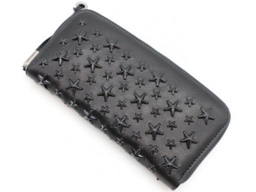 《JIMMY CHOO/スタースタッズ ラウンドファスナー 長財布》 Sランク
