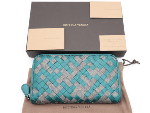 《BOTTEGA VENETA/ラウンドファスナー長財布》ABランク 箱、袋有り