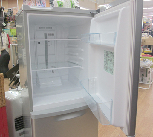 冷蔵庫 138L 2016年製 2ドア パナソニック NR-B148W シルバー 100Lクラス 1人暮らしにも Panasonic 札幌市 清田区 平岡