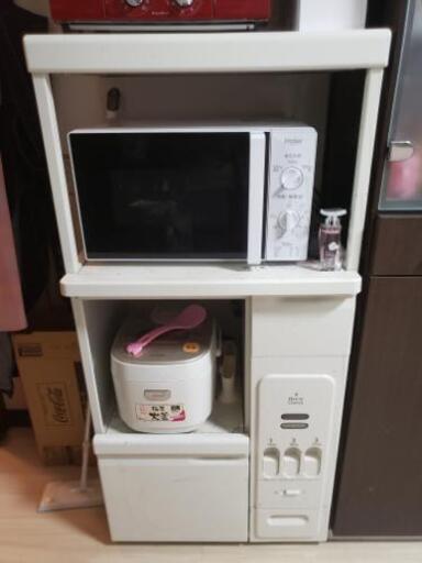 計量米びつ付きレンジ台(本体のみ)