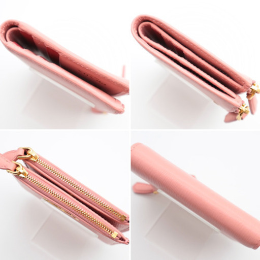《PRADA/ヴィッテロムーブ二つ折り財布》Aランク 箱、冊子、ギャラ有り 極美品