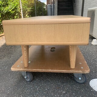 天然木 モダンなテレビ台 タモ材 W100cm 無印良品好きにも！1人暮らしにもの画像