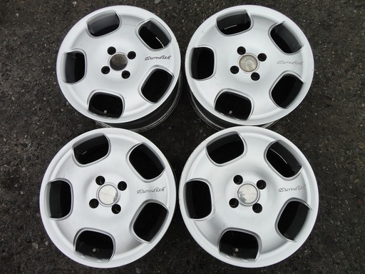 コンパクトカー向け メッキ加工アルミホイール4本 15インチ 6.5J +35 PCD100