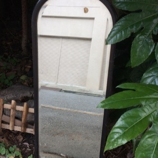 昭和レトロ  スタンドミラー 姿見 鏡 木枠 アンティーク 古道具