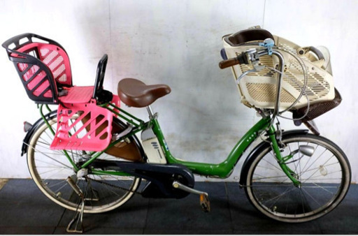 ①407番 ‼️バッテリー絶好調‼️ブリヂストン✨前後子供乗せ電動自転車✨アンジェリーノ