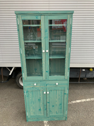 ☆オシャレな本棚 大 グリーン 多少の傷あり☆