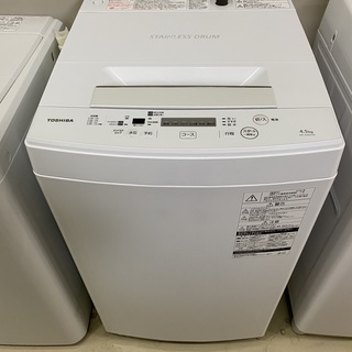 洗濯機 東芝 TOSHIBA AW-45M5(W) 2018年製 4.5kg 中古品②