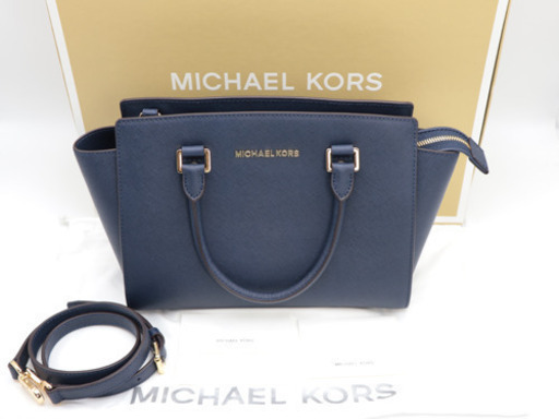 《MICHAEL KORS セルマ2WAYバッグ 》ネイビー 新品、未使用品