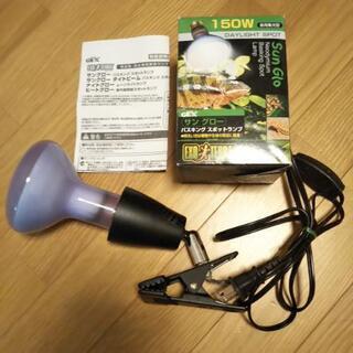 【交渉中】飼育用ランプ一式 150W 昼用集光型 バスキングスポ...