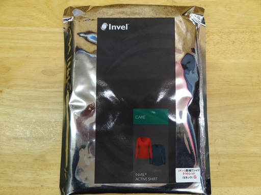 未使用品 インヴェル アクティブシャツ G Lサイズ トマトレッド Vネック レディース 長袖シャツ Invel ACTIVE SHIRT 未使用