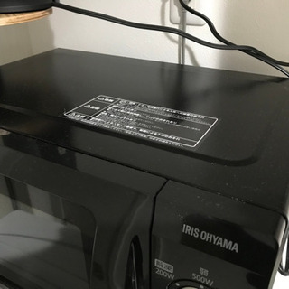 電子レンジ　黒　2018製　6月27日午前引き取れる方の画像