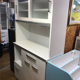 レンジボード ホワイト 幅104.5cm 中古