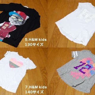 ■166 キッズTシャツ 11点セット（女の子）（宣伝用）の画像