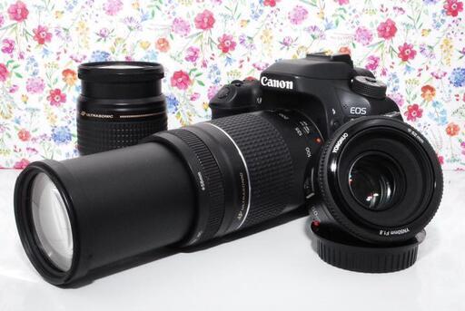 ★全国発送対応★交渉可★【超人気】Canon EOS 80D トリプルレンズ　豪華付属品付き！！
