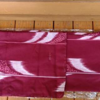 新品未使用 着物 矢がすり ワインレッド きものの画像