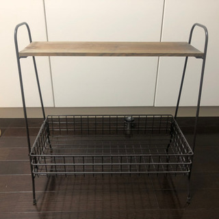 ヴィンテージ風　オープンラック（ウッド×アイアン）の画像