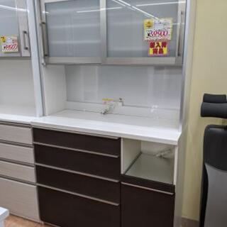 【おすすめ品】参考定価￥189,000 Pamouna パモウナ 2面レンジボード 幅120cm×奥行51cm×高さ204～254cm 収納たっぷり♪