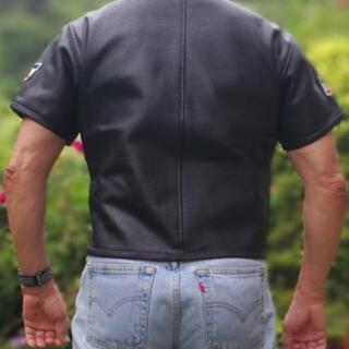  KADOYA メッシュレザー　　　カドヤ 本革Tシャツ


の画像