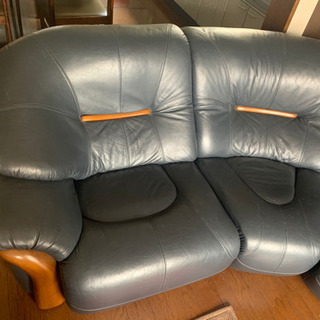 【値下げ交渉可　6/23までの受け渡し限定】ソファ5人掛け　本革　レイアウト自由の画像