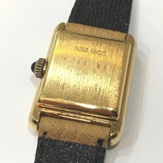 NINA RICCI ニナリッチ レディース 腕時計 腕時計 レザー/メッキ ブラウン レディースの画像