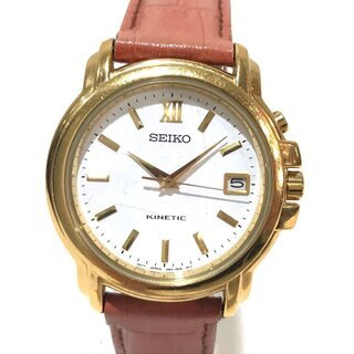SEIKO セイコー 5M62-OB20 キネティック デイト ...