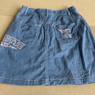 【美品】ポンポネット デニム スカート 160cmの画像