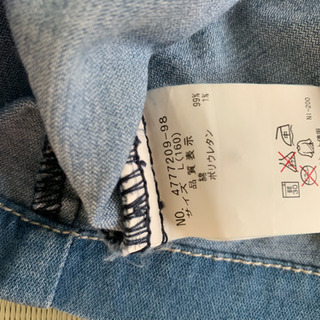 【美品】ポンポネット デニム スカート 160cmの画像