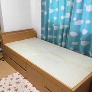 引出し付シングルベッド