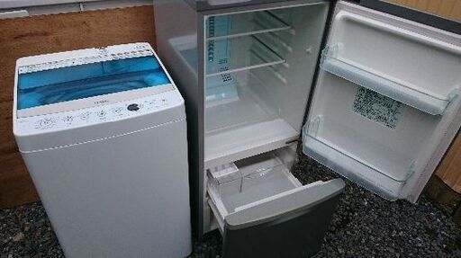 パナソニック　NR-B142W-S　2ドア冷凍冷蔵庫　138L　2009年製・ハイアールJW-C45A全自動洗濯機 4.5K 2017年製