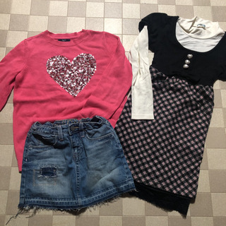 【決まりました】 140 女の子服　3点セット　GAPkidsなど　大阪引取限定の画像