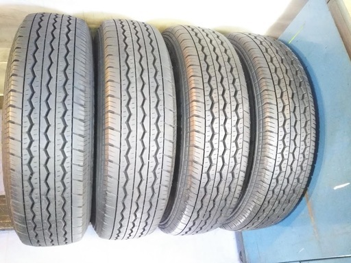 夏バン用13インチ 165R13 6PR LT【点検OK】プロボックス ADバン【~90％富山/手渡しもOK】プロBOX サクシード カローラバン 車検対応 ダンロップ 中古4本