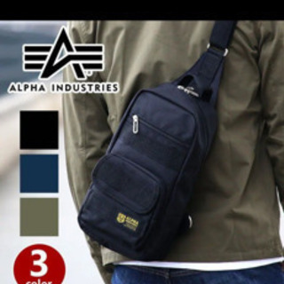 alpha industries ボディーバッグ ブラック