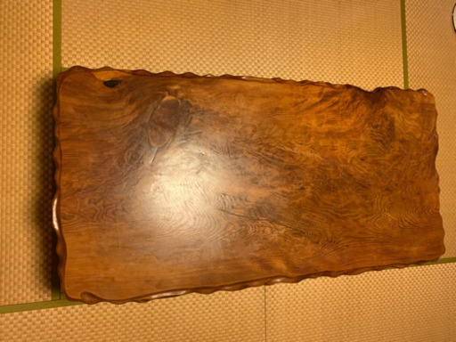 (値下げ)無垢テーブル　和家具　座敷机　センターテーブル　一枚版　座卓　天然木　引取限定