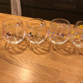 ミッキーミニープーさんグラス4つ未使用品