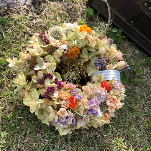 カシワバアジサイのナチュラルリース