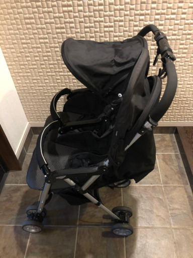 【コンビ 】ツインスピン GC ブラック BK 双子用/２人乗りベビーカー