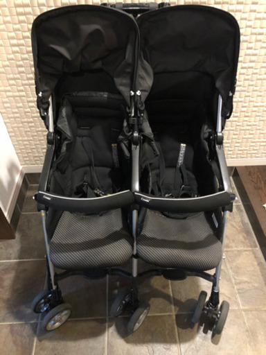 【コンビ 】ツインスピン GC ブラック BK 双子用/２人乗りベビーカー
