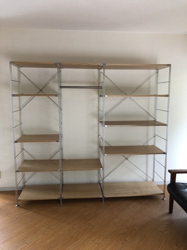 再価格下げ！無印良品 ユニットシェルフ（天板 オーク材）名古屋市内配送＋組み立て無料！