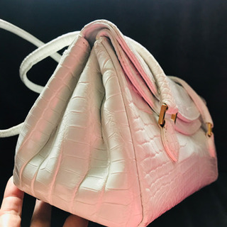 クロコダイル ポロサス 白 Made in Italy