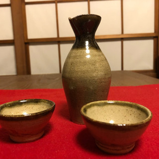 未使用　益子焼　徳利とお猪口(2)セット