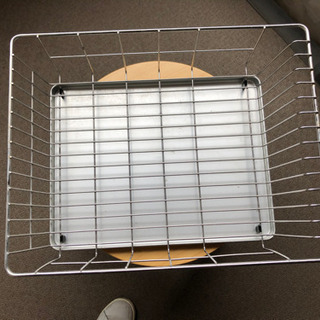 無印良品　旧デザイン　水切りカゴ　受け皿AKAO社製付