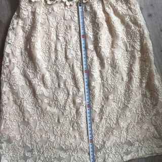 【着用1度のみ】ワンピース　発表会　膝丈ワンピース 花柄 ドレス ホワイトの画像