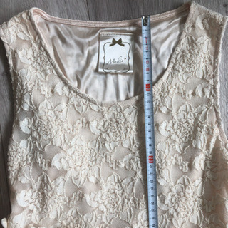 【着用1度のみ】ワンピース　発表会　膝丈ワンピース 花柄 ドレス ホワイトの画像