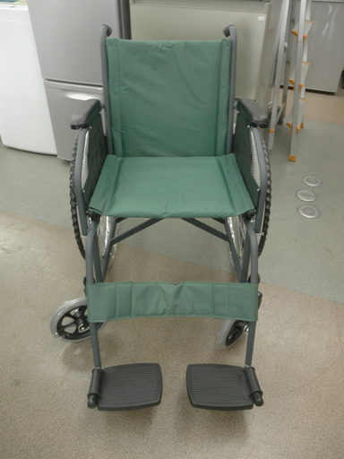 車いす 手動・自走式 折りたたみ グリーン 介護 介助 幸和製作所　西岡店