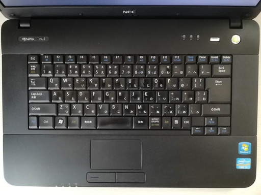 ノートパソコン NEC VersaPro VK24LA-E CPU:core i3 メモリ:4GB HDD:250GB OS:Wind